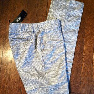 NWT! BCBG Silver/Metallic Straight-Leg Pants - 0
